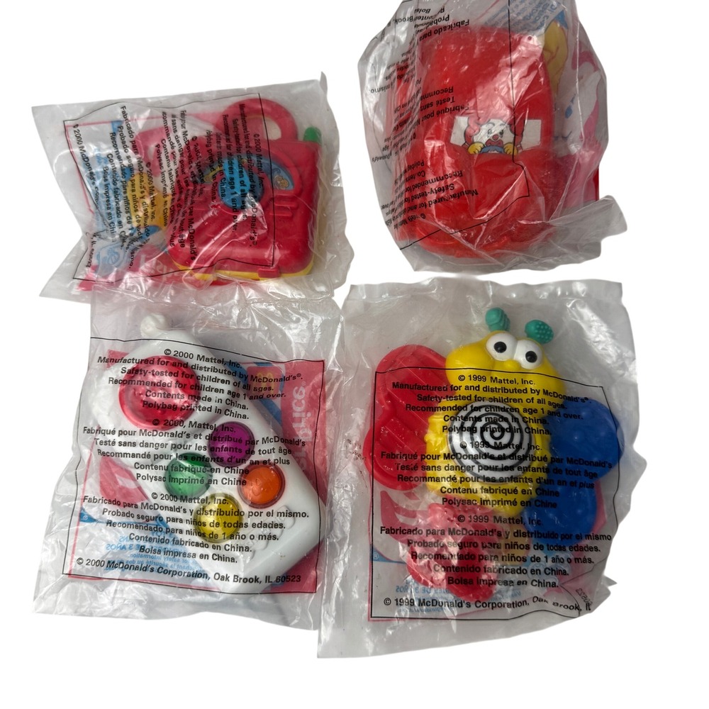 Vintage McDonalds Happy Meal Toys Fisher Price Under 3 Mattel 1999 2000 Lot of 4